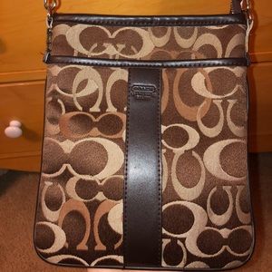 COACH MONOGRAM CANVAS CROSS BODY BAG